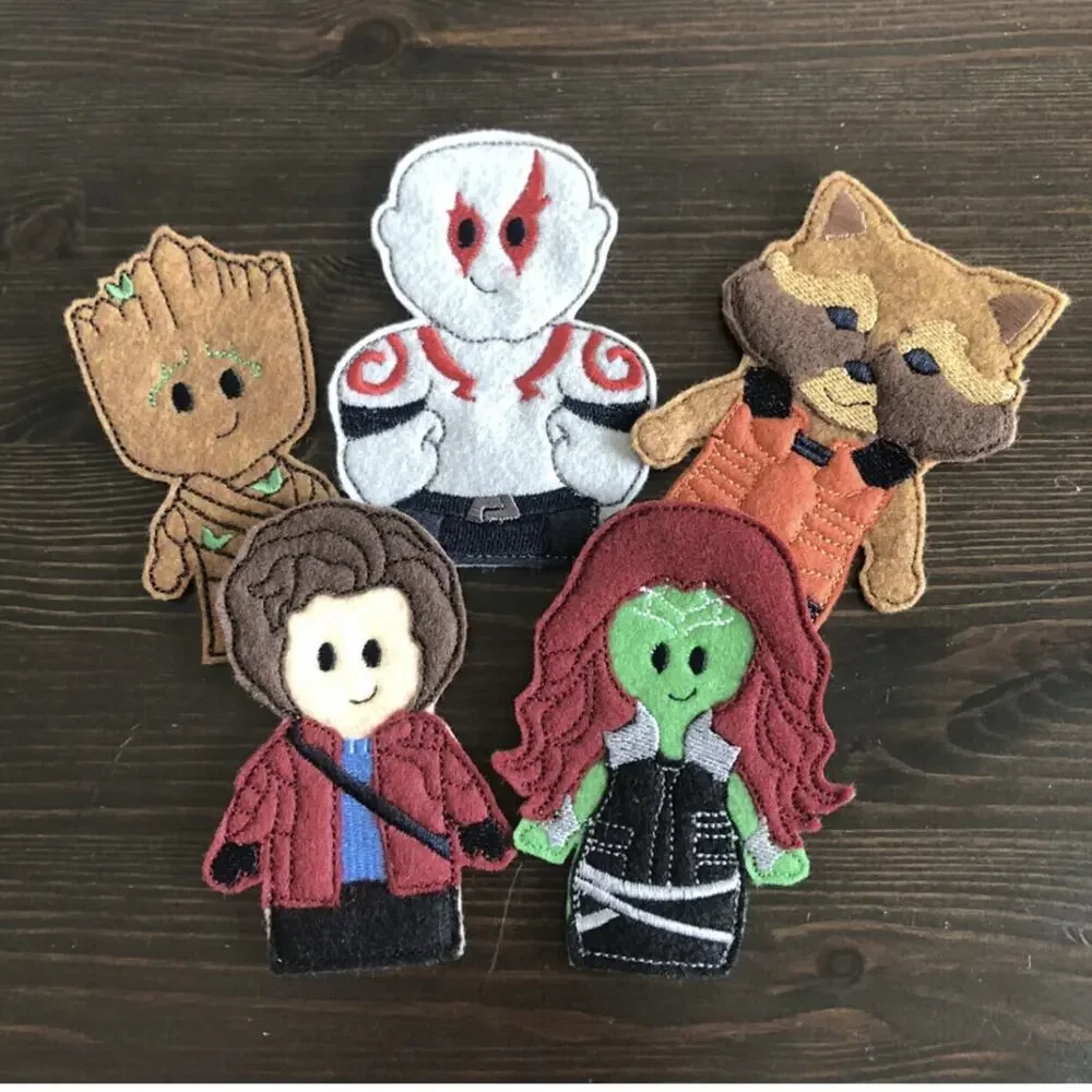 NEW Handmade Guardians Of The Galaxy Finger Puppet Set
